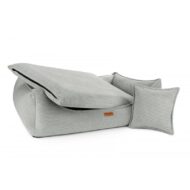 legowisko dla psa torino szare bokiem