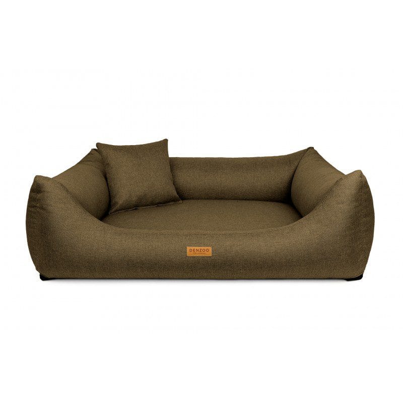 legowisko dla psa karmelowe front