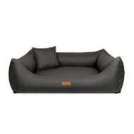 legowisko dla psa szare front