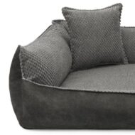 legowisko dla psa , zblizenie-na-bok-ciemnoszarej-ancony